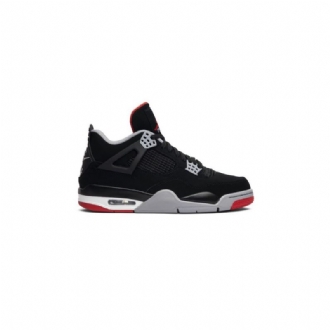 Air Jordan 4 Retro Og Fekete Szürke Piros Fehér Férfi Cipők