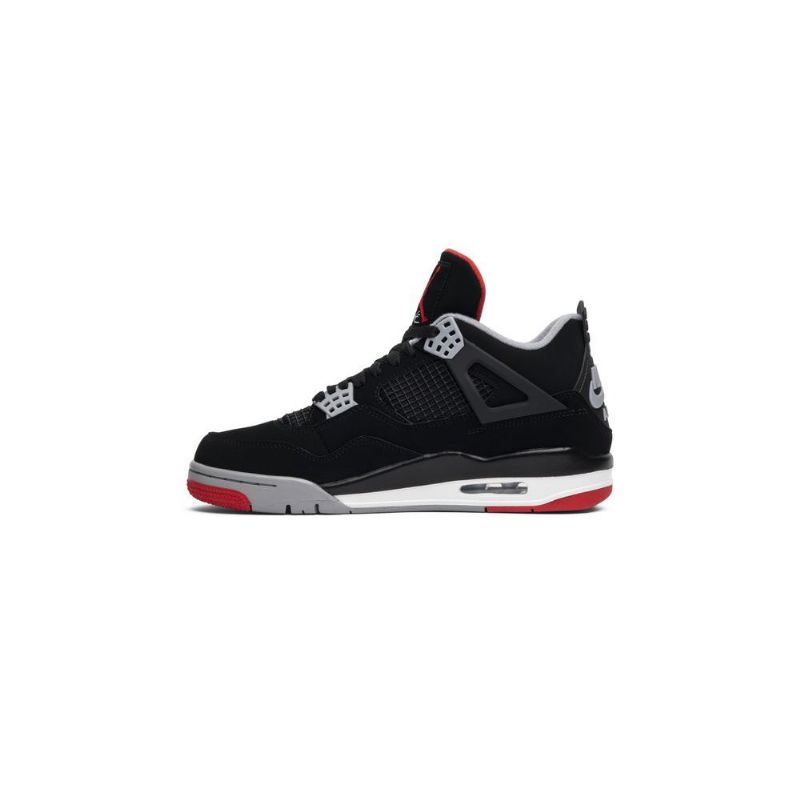 Air Jordan 4 Retro Og Fekete Szürke Piros Fehér Férfi Cipők