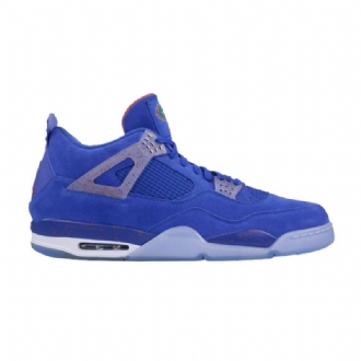 Air Jordan 4 Retro Pe Kék Fehér Narancssárga Férfi Cipő