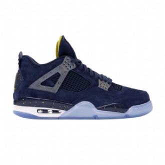 Air Jordan 4 Retro Pe Sötétkék Sárga Fehér Férfi Cipő