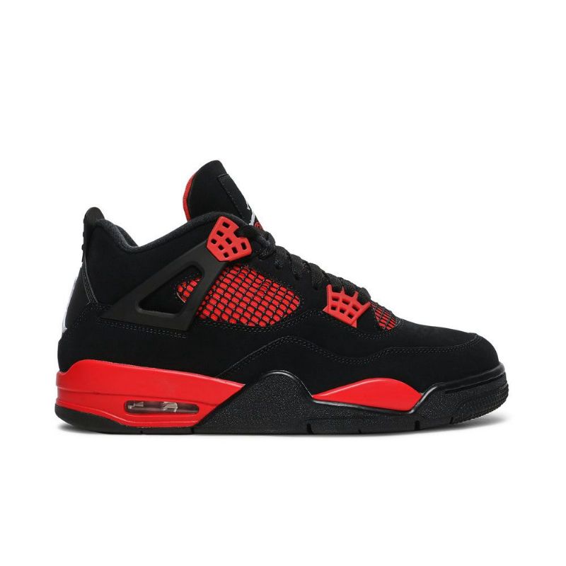 Air Jordan 4 Retro Piros Fekete Férfi Cipő