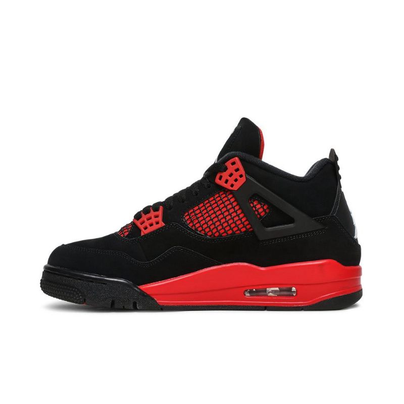 Air Jordan 4 Retro Piros Fekete Férfi Cipő