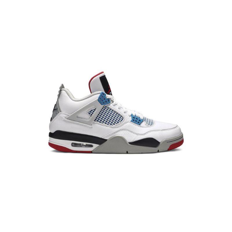 Air Jordan 4 Retro Se Fehér Kék Piros Szürke Férfi Cipők