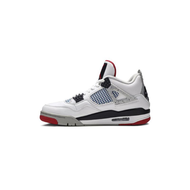 Air Jordan 4 Retro Se Fehér Kék Piros Szürke Férfi Cipők