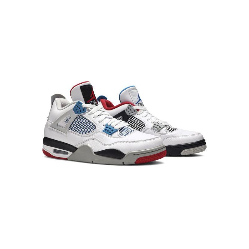 Air Jordan 4 Retro Se Fehér Kék Piros Szürke Férfi Cipők