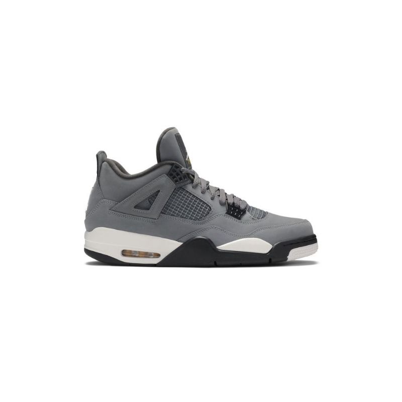 Air Jordan 4 Retro Szürke Fehér Fekete Férfi Cipő
