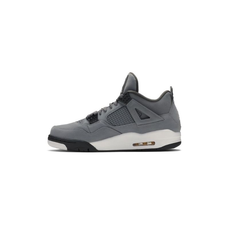 Air Jordan 4 Retro Szürke Fehér Fekete Férfi Cipő