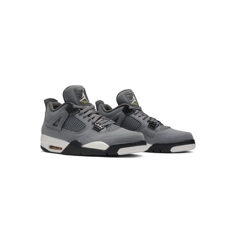 Air Jordan 4 Retro Szürke Fehér Fekete Férfi Cipő