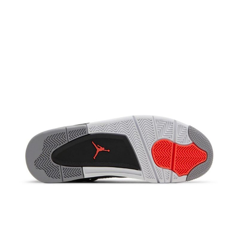 Air Jordan 4 Retro Szürke Fekete Piros Férfi Cipő