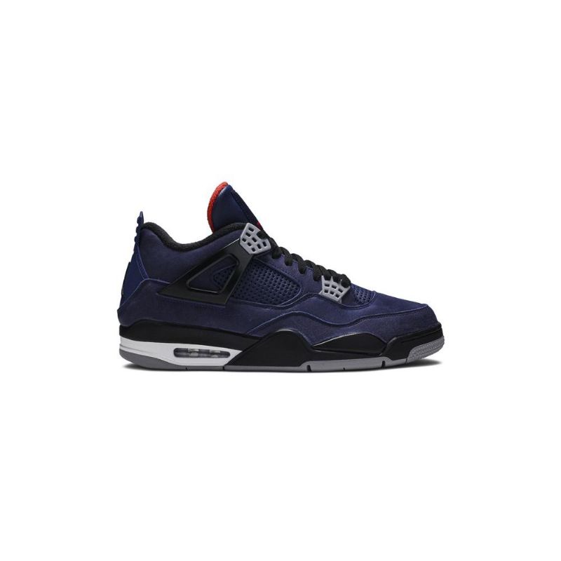 Air Jordan 4 Téli Kék Fehér Piros Fekete Férfi Cipő