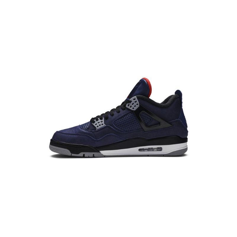 Air Jordan 4 Téli Kék Fehér Piros Fekete Férfi Cipő
