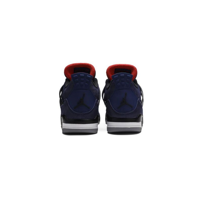 Air Jordan 4 Téli Kék Fehér Piros Fekete Férfi Cipő
