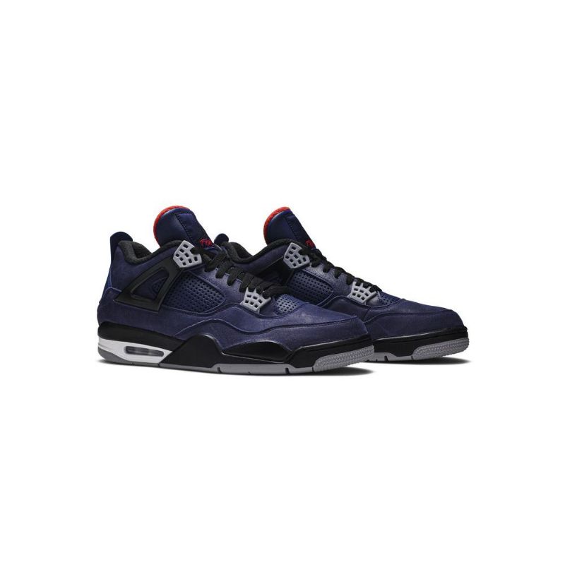 Air Jordan 4 Téli Kék Fehér Piros Fekete Férfi Cipő