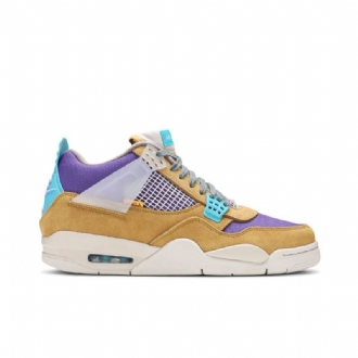 Air Jordan 4 Union La Retro Barna Lila Türkiz Férfi Cipő