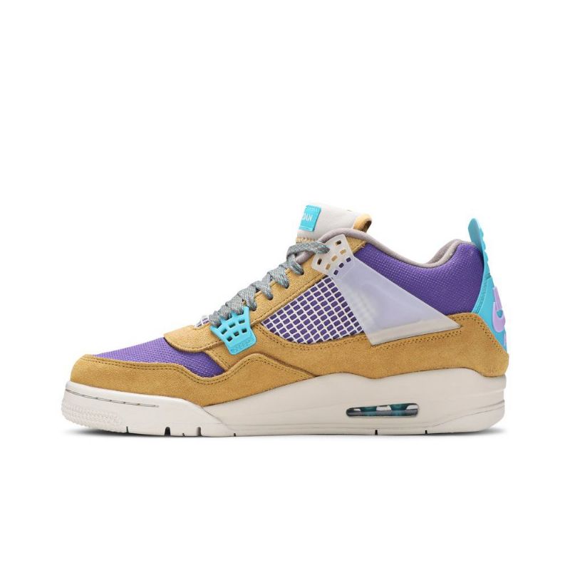 Air Jordan 4 Union La Retro Barna Lila Türkiz Férfi Cipő