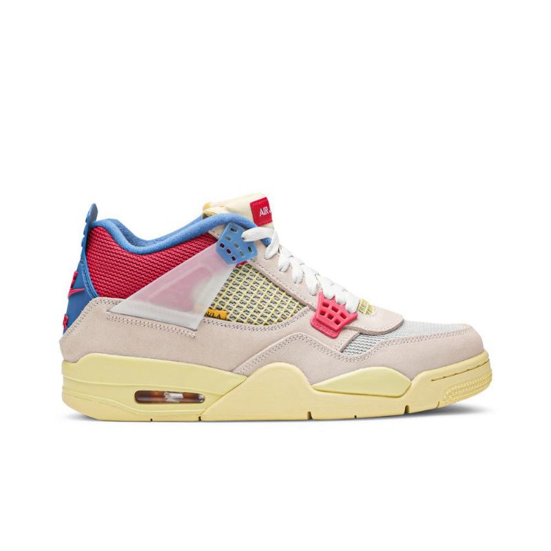Air Jordan 4 Union La Retro Bézs Piros Kék Férfi Cipő