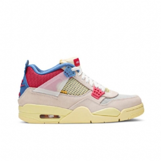 Air Jordan 4 Union La Retro Bézs Piros Kék Férfi Cipő