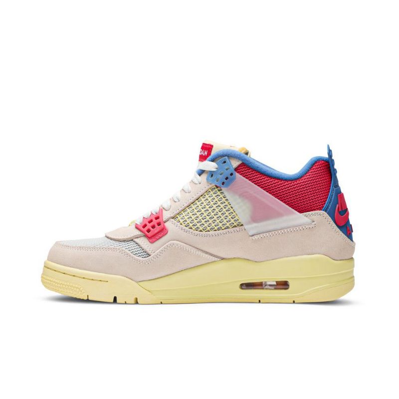 Air Jordan 4 Union La Retro Bézs Piros Kék Férfi Cipő