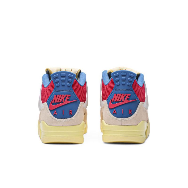 Air Jordan 4 Union La Retro Bézs Piros Kék Férfi Cipő