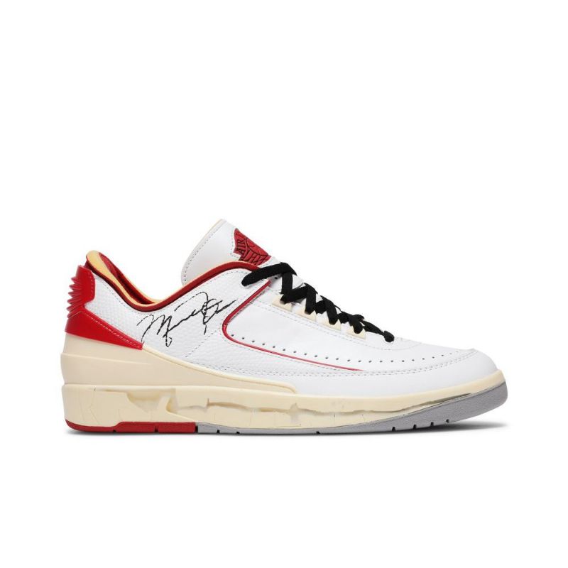 Air Jordan 2 Törtfehér Retro Low Sp Fehér Piros Bézs Férfi Cipő