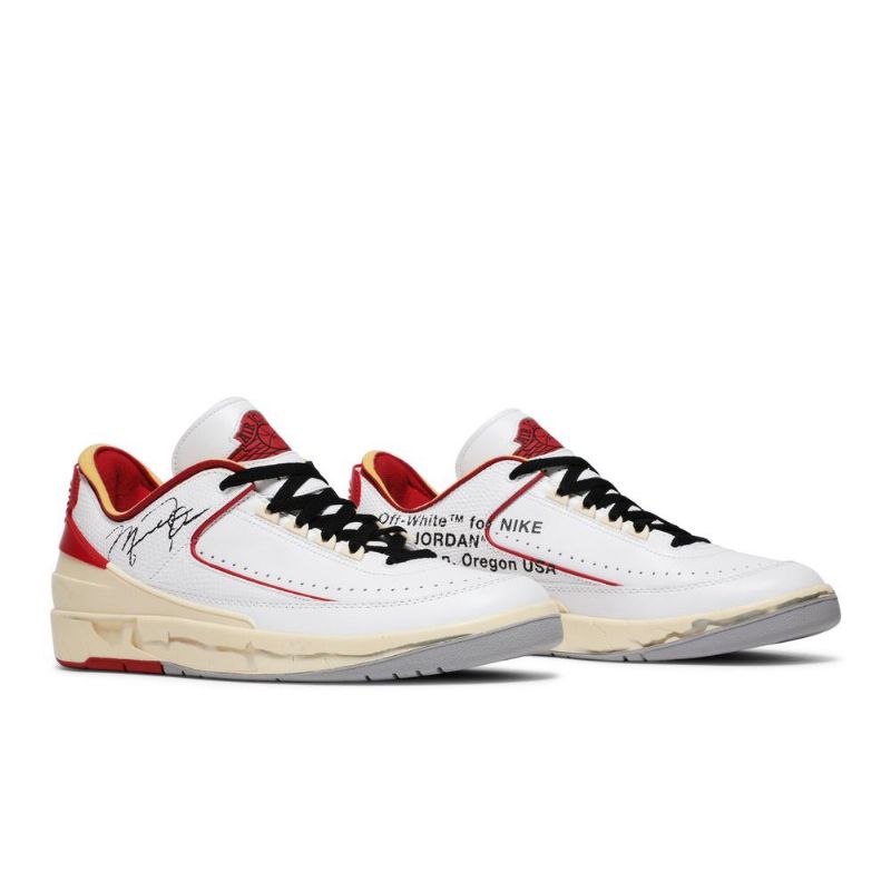 Air Jordan 2 Törtfehér Retro Low Sp Fehér Piros Bézs Férfi Cipő