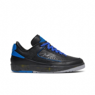 Air Jordan 2 Törtfehér Retro Low Sp Fekete Kék Szürke Férfi Cipő