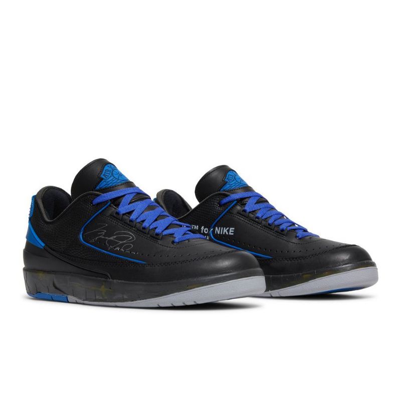 Air Jordan 2 Törtfehér Retro Low Sp Fekete Kék Szürke Férfi Cipő