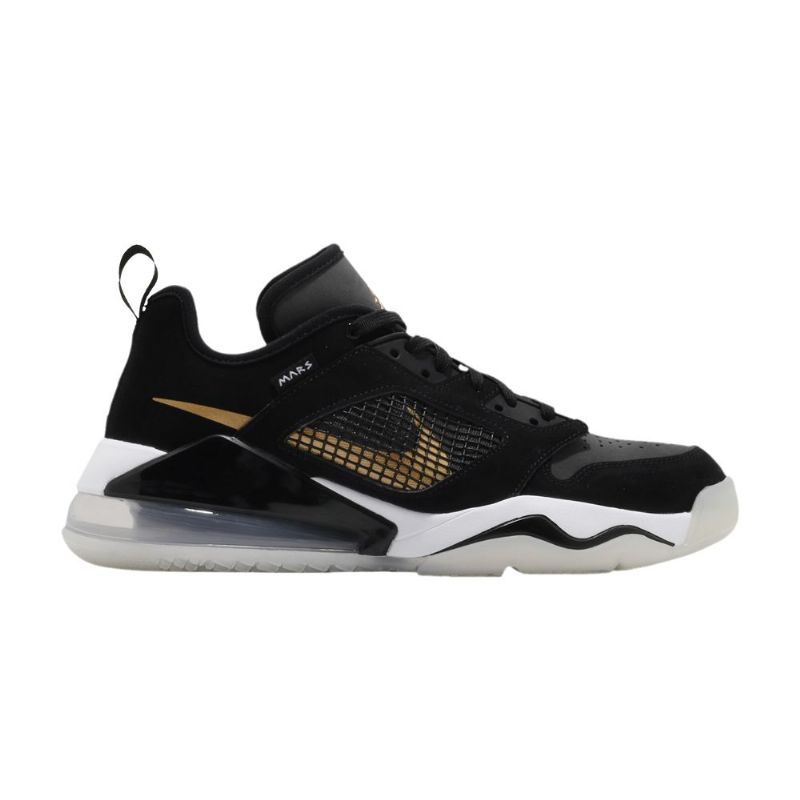 Air Jordan Mars 270 Alacsony Fekete Arany Fehér Férfi Cipő