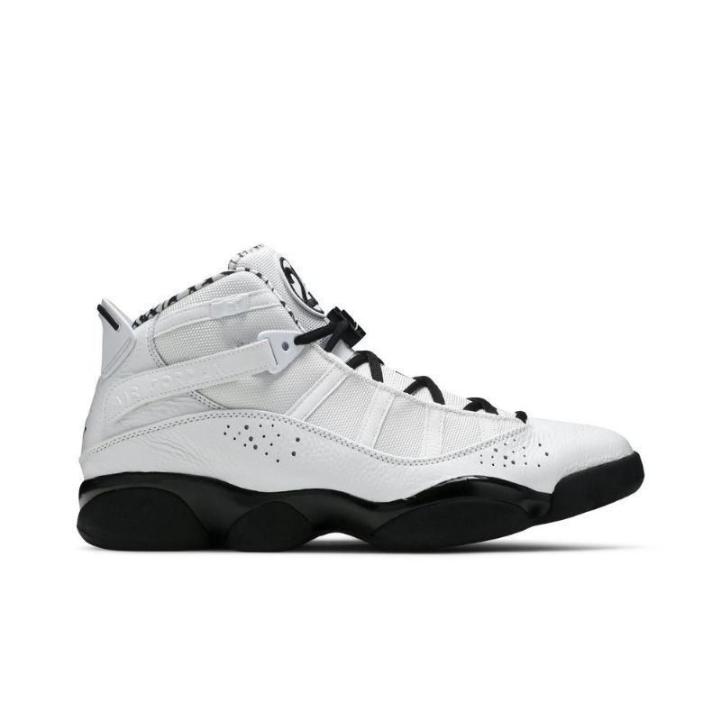 Air Jordan 6 Gyűrűs Fehér Fekete Férfi Cipő