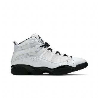 Air Jordan 6 Gyűrűs Fehér Fekete Férfi Cipő