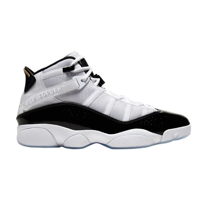 Air Jordan 6 Gyűrűs Fehér Fekete Férfi Cipő