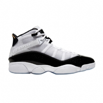 Air Jordan 6 Gyűrűs Fehér Fekete Férfi Cipő