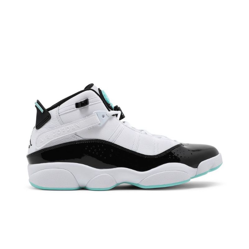 Air Jordan 6 Gyűrűs Fehér Fekete Kék Férfi Cipő