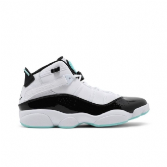 Air Jordan 6 Gyűrűs Fehér Fekete Kék Férfi Cipő