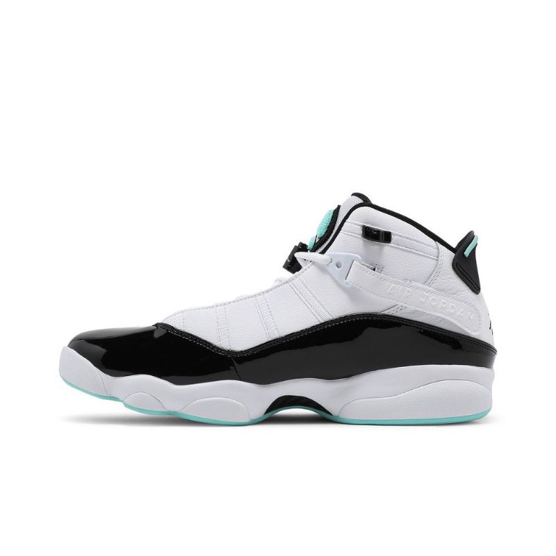 Air Jordan 6 Gyűrűs Fehér Fekete Kék Férfi Cipő