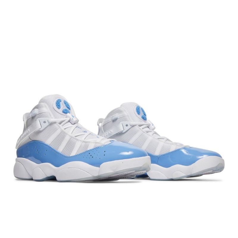 Air Jordan 6 Gyűrűs Fehér Kék Férfi Cipő