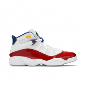 Air Jordan 6 Gyűrűs Fehér Piros Férfi Cipő