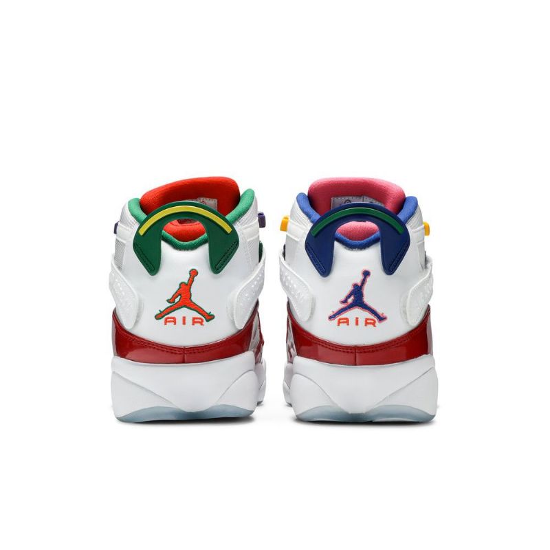 Air Jordan 6 Gyűrűs Fehér Piros Férfi Cipő