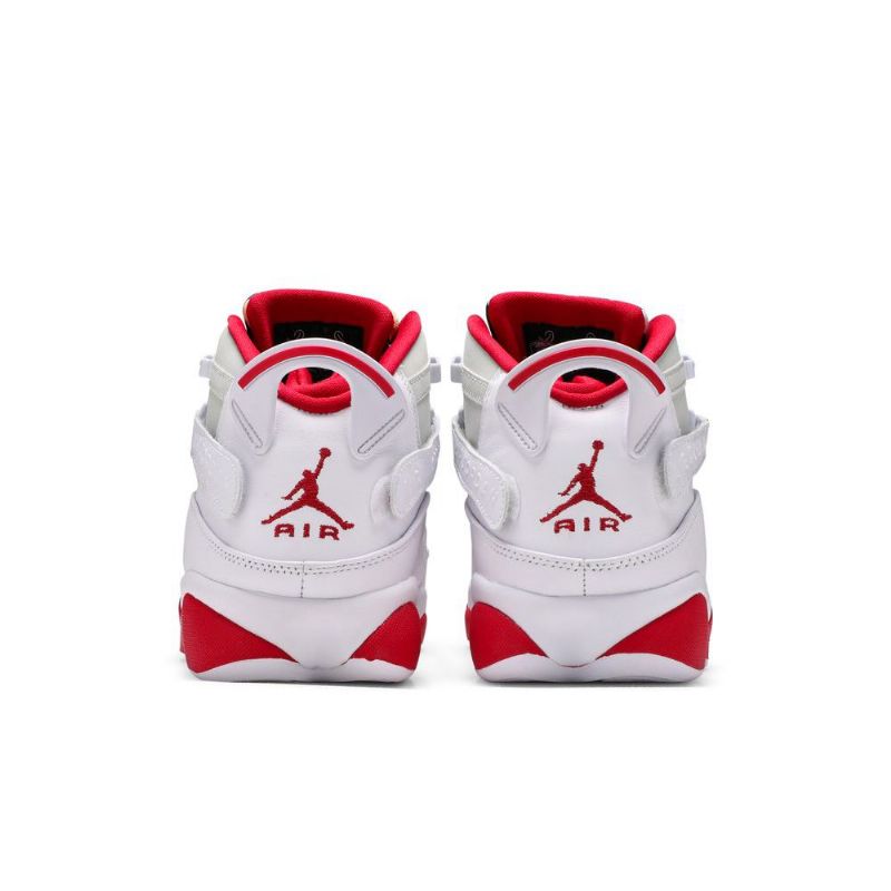 Air Jordan 6 Gyűrűs Fehér Piros Szürke Férfi Cipő
