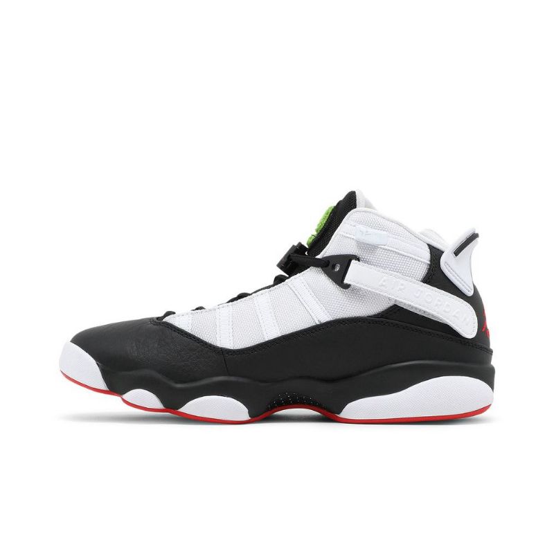 Air Jordan 6 Gyűrűs Fekete Fehér Piros Zöld Férfi Cipő