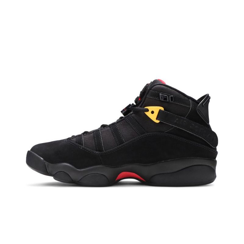 Air Jordan 6 Gyűrűs Fekete Piros Arany Férfi Cipő
