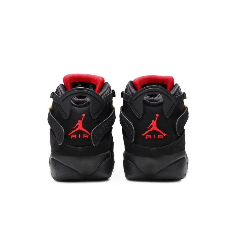 Air Jordan 6 Gyűrűs Fekete Piros Arany Férfi Cipő