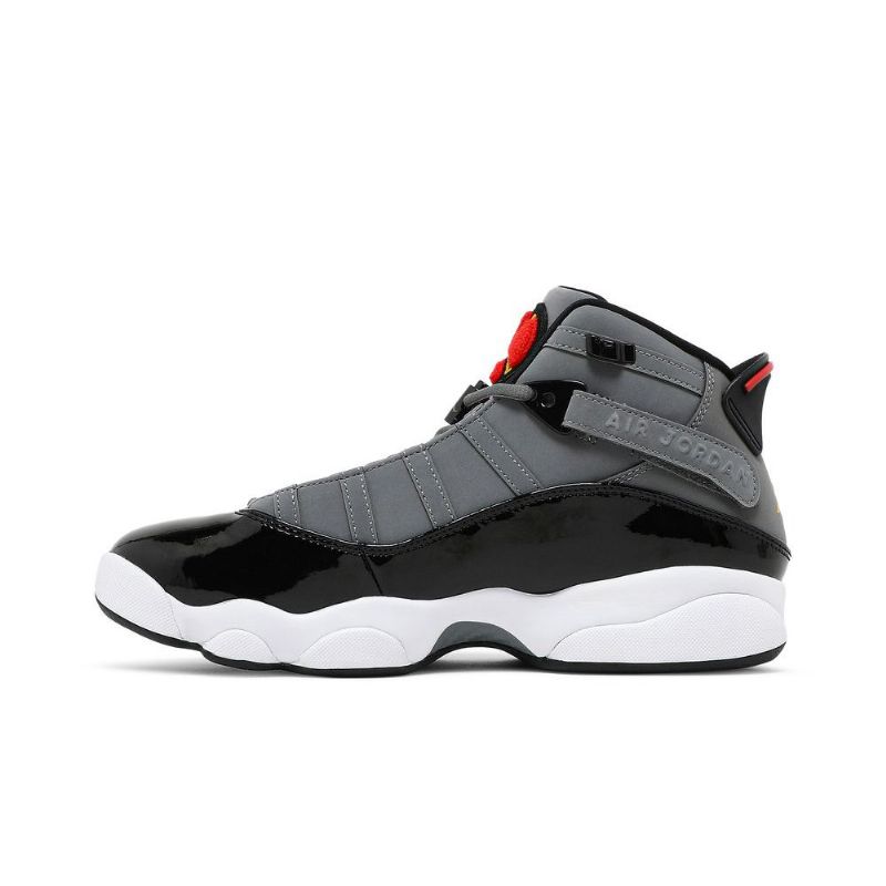 Air Jordan 6 Gyűrűs Szürke Fekete Piros Férfi Cipő