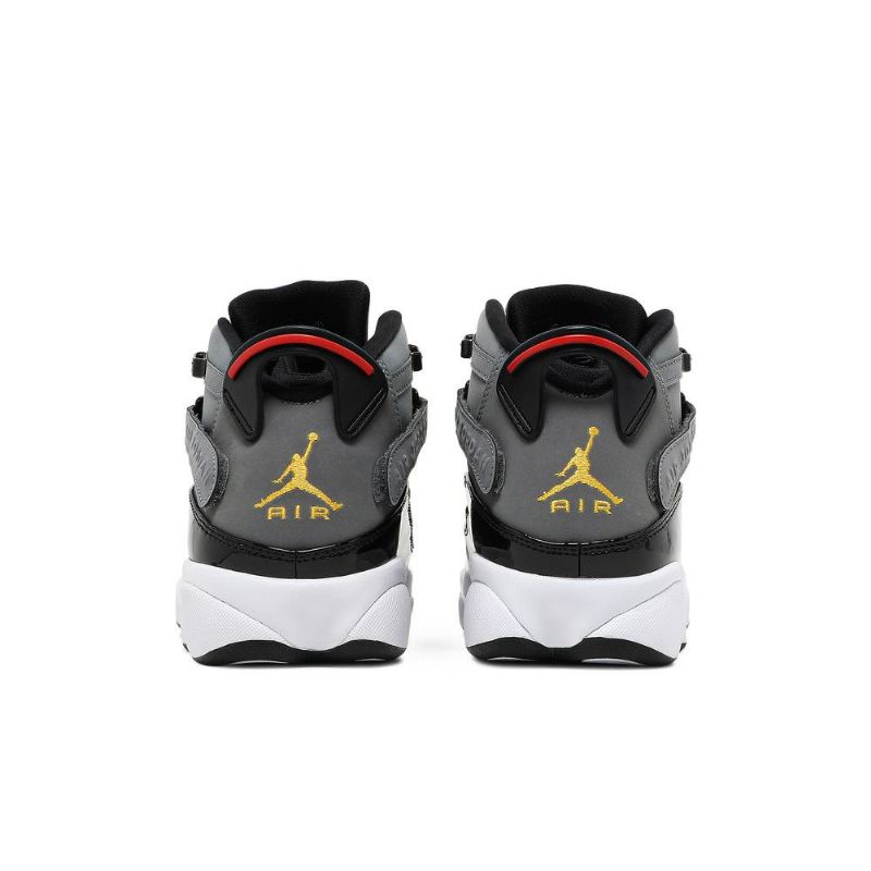 Air Jordan 6 Gyűrűs Szürke Fekete Piros Férfi Cipő