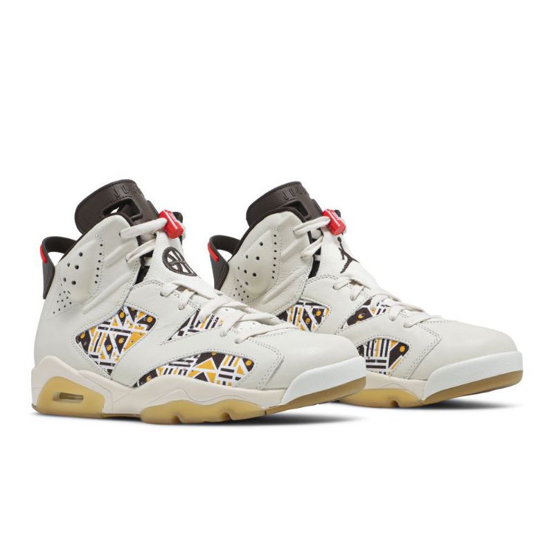 Air Jordan 6 Retro Fehér Barna Fekete Férfi Cipő