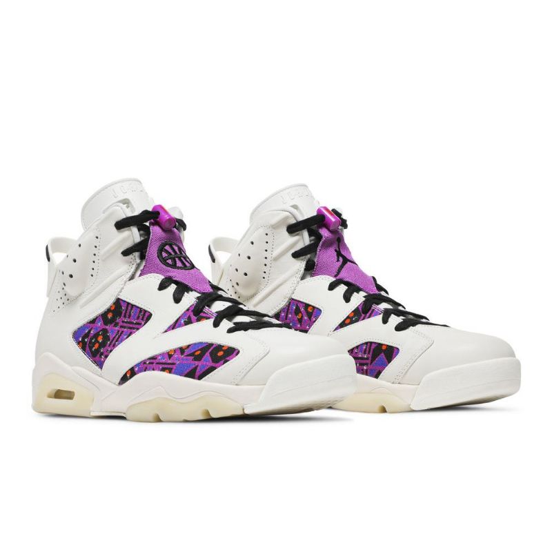 Air Jordan 6 Retro Fehér Lila Fekete Férfi Cipő