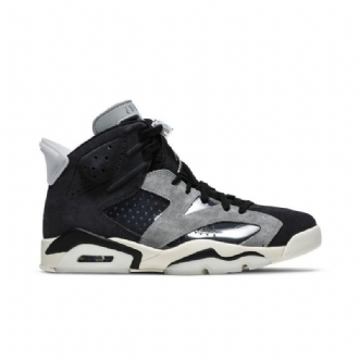Air Jordan 6 Retro Fekete Szürke Ezüst Női Cipő