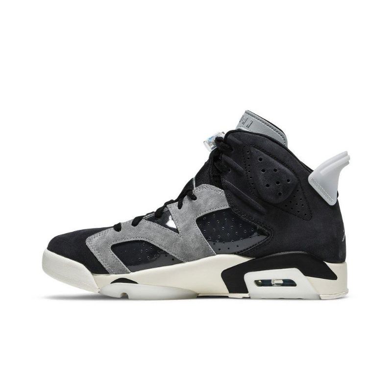 Air Jordan 6 Retro Fekete Szürke Ezüst Női Cipő
