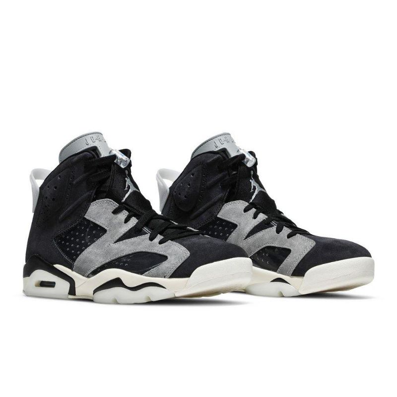 Air Jordan 6 Retro Fekete Szürke Ezüst Női Cipő