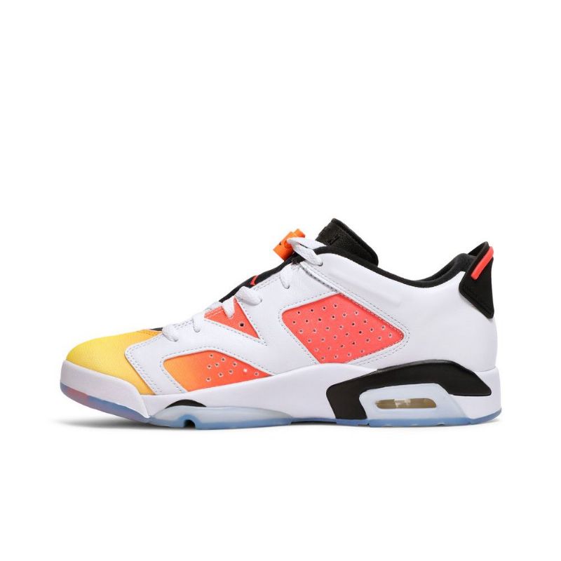 Air Jordan 6 Retro Low Se Fehér Fekete Sárga Narancssárga Férfi Cipő